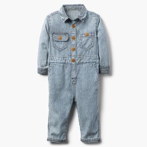 Boys Gymboree striped railroad coveralls 3t